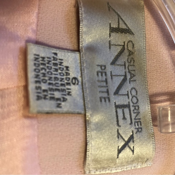 Casual Corner Annex Light Pink 6 Petite Sleeveless Dress with Jacket - Picture 4 of 5